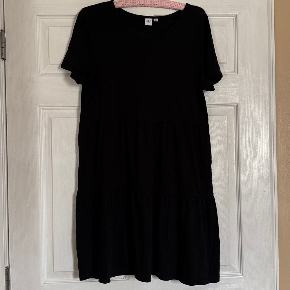 GAP Black Tiered Shirt Dress